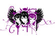 Three Emo Girls with text