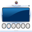 Website radio TV blue chrome template