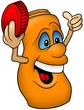 Orange Bottle - colored cartoon illustration