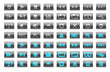 Big media-buttons set.