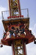 Teenagers on amusement park ride