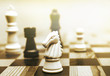Game of chess toned in sepia