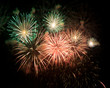 colorful fireworks in night sky