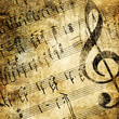 musical background in grunge style