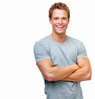 Closeup portrait of a happy young man