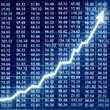 stock numbers on a dark blue background