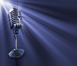 Classic microphone. Your text on the right space.