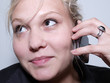 Photo: Girl with mobile phone Girl with mobile phone