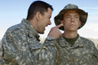 Soldier yelling at colleague