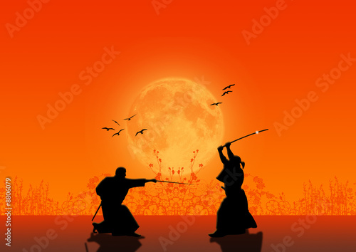 Illustration: Samurai Silhouette Samurai Silhouette