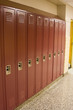 Empty school hallway