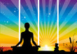 Woman multicolor zen attitude Woman multicolor zen attitude