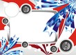 An american flag theme frame