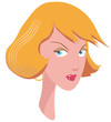 Illustration portrait femme blonde