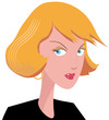 Illustration portrait femme blonde