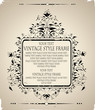 vintage style floral grunge frame