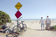 A Beach Cruiser at the end of a road A Beach Cruiser at the end of a road