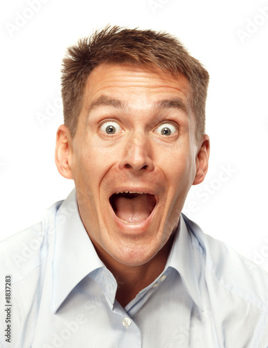 Photo: Excited man yelling Excited man yelling