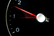 Part of the car tachometer on black background
