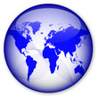 Map of the World glassy button