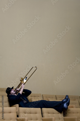 black trombonist