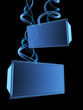3d digital transparent screens. Object over black 3d digital transparent screens. Object over black