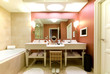 Luxury hotel bathroom.