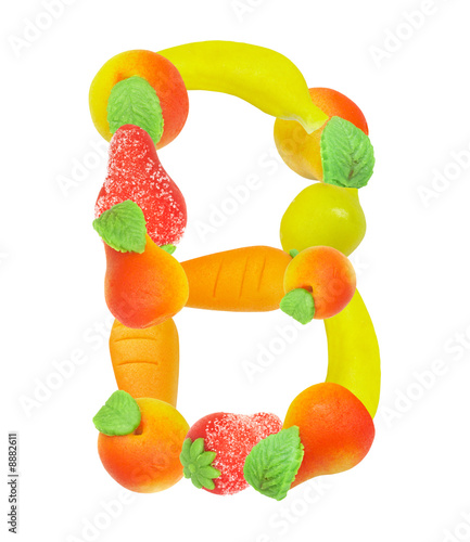 letter b. from fruit, the letter B…