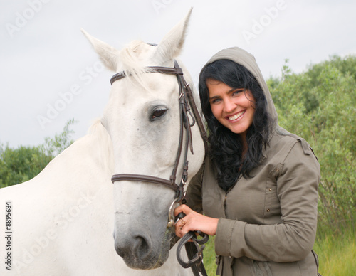 Photo: beautiful girl and horse.romantic production beautiful girl and horse.romantic production