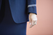 Midsection of a woman in a pilot uniform.