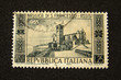 Italy postage stamp on black background. Italy postage stamp on black background.