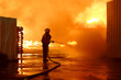 Firefighters in work