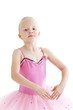 Young ballerina dancer over a white background