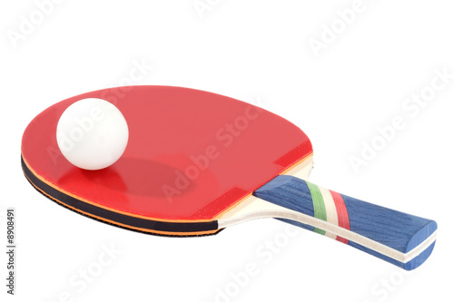 Foto: Tischtennisschläger mit Ball Tischtennisschläger mit Ball