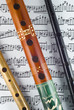 Flutes and whistle on note sheet