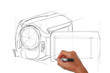 dessin d'un caméscope