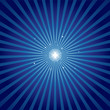 Star shining brightly with a radial background in blue
