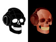 Skull with headphones Skull with headphones