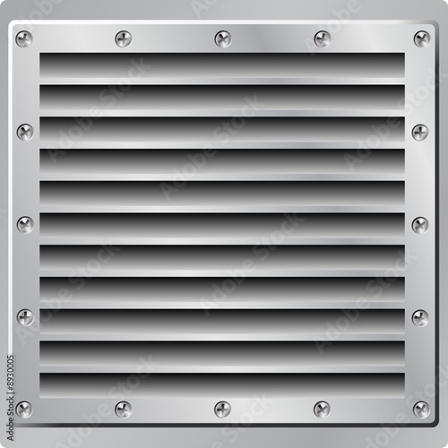 Vector: Metal Background Air Vent Metal Background Air Vent