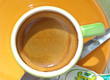 tasse de café vue de haut texture