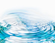 Crystal clear water ripples on white background Crystal clear water ripples on white background