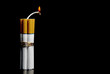 Several cigarettes bound together like sticks of dynamite.