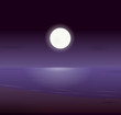 Reflet lune sur océan