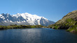 Le lac de Cheserys et le Mont Blanc Le lac de Cheserys et le Mont Blanc