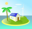 Maison écologique sur une ile déserte Maison écologique sur une ile déserte