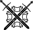 2 swords - tattoo, t-shirt design 2 swords - tattoo, t-shirt design