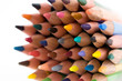 macro colorful crayons on white background macro colorful crayons on white background