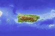 Puerto Rico. Shaded relief map. Puerto Rico. Shaded relief map.