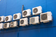 Air Conditioners on a blue wall