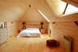Wooden bedroom luxury rural interior